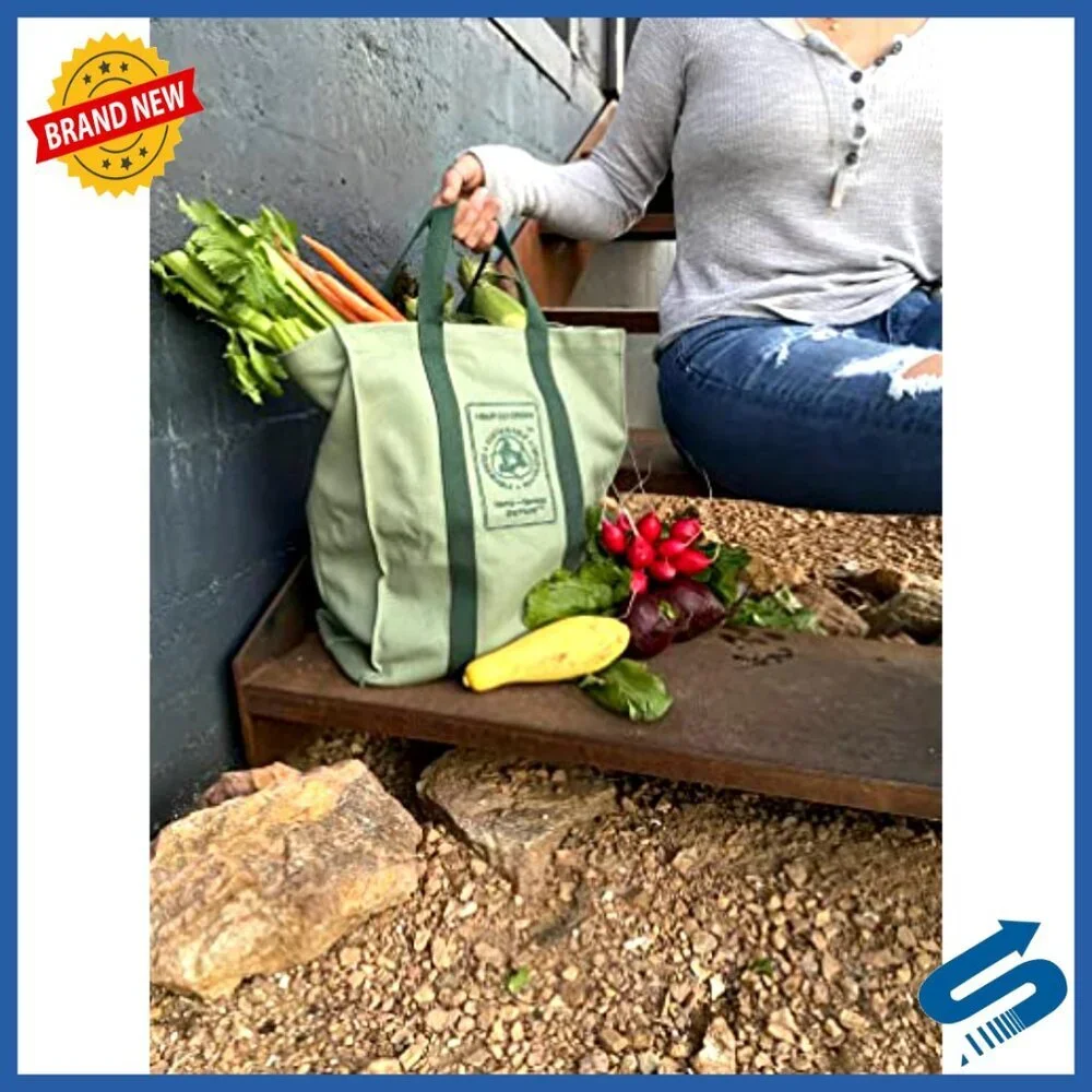 Heavy Duty Hemp Canvas Reusable Shopping Bag Eco-Friendly Durable Tote
